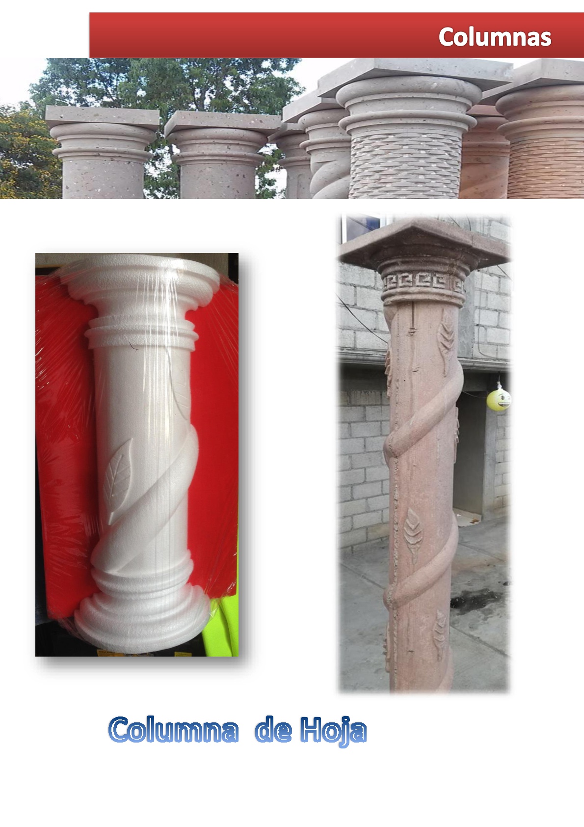 Columna Decorativa De Unicel De 25 Cm De Diametro
